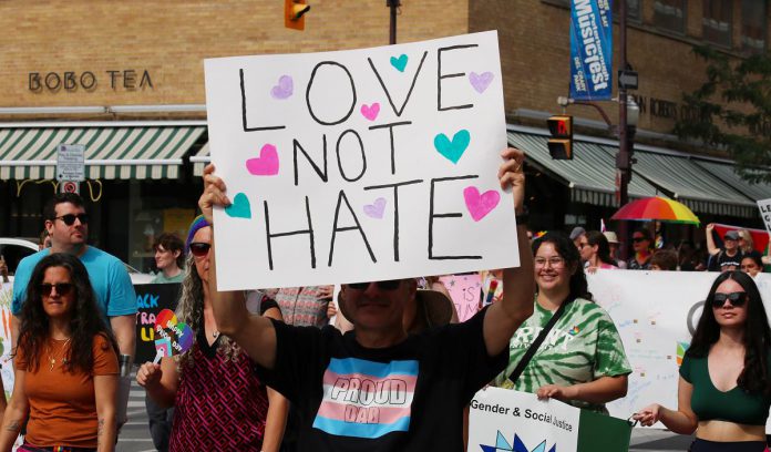 The annual Peterborough-Nogojiwanong Pride Parade on September 27, 2025. (Photo courtesy of Sean Bruce)