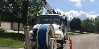 A truck conducting sanitary sewer flushing in the City of Kawartha Lakes. (Photo: City of Kawartha Lakes)