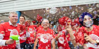 Soap bubbles helped celebrate the United Way Peterborough & District's official launch of its 2025-26 community campaign on September 25, 2025 at the Healthy Planet Arena, where the organization unveiled its $1.6 million campaign goal. (Photo: Jordan Lyall Photography)