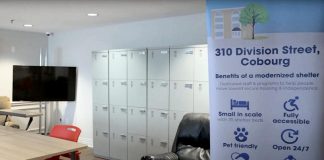 Following seven months of concerns raised by neighbouring residents and businesses about drug paraphernalia, swearing, fights, and people urinating on their properties, Northumberland County decided to close the warming/cooling hub at the "modernized" homeless shelter at 310 Division Street in downtown Cobourg as of July 4, 2025. The location offered a low-barrier place for people to rest and access an accessible shower and washroom, laundry facilities, and storage lockers for personal belongings. (Photo: Northumberland County)