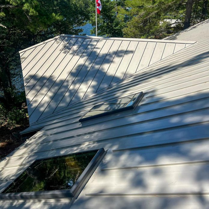 Alongside many specialties like the standing seam roofing style on this Stoney Lake home, the team at Bullarco Roofing & Full Exteriors is certified in skylights and also can take on intricate and custom roofing projects. Members of the Bullarco team will get specialized training if a customer requests a project they do not already have experience with. (Photo courtesy of Bullarco Roofing & Full Exteriors)