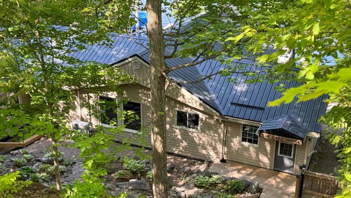 The team at Bullarco Roofing & Full Exteriors installed a brand new exposed-fastener-style metal roof for Bob and Joyce Young on Pigeon Lake this summer. In his review of the project, Bob expressed his appreciation for the dedication and professionalism of Bullarco's team and his gratitude for the detailed walk-through he received following the completion of the project. (Photo courtesy of Bullarco Roofing & Full Exteriors)