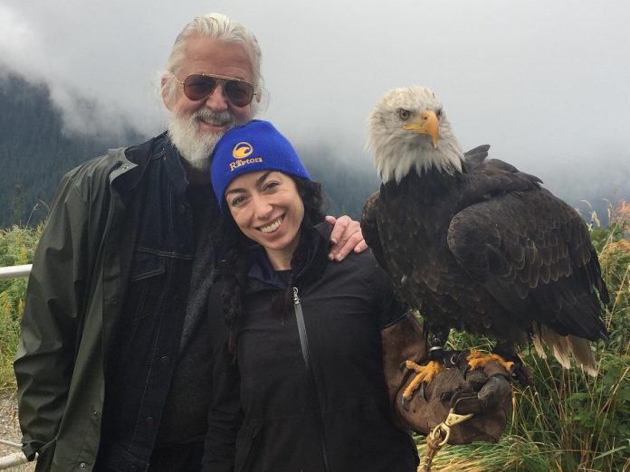 Caolaidhe Keelor says Hercules the bald eagle was the "matchmaker" between her and Blue Rodeo musician Greg Keelor. After meeting through a mutual friend, she invited him to watch her do a birds of prey demonstration on Grouse Mountain in British Columbia and the rest is history. Now married, the couple live together on a farm in Kendal, near the Ganaraska Forest. (Photo courtesy of Caolaidhe Keelor)