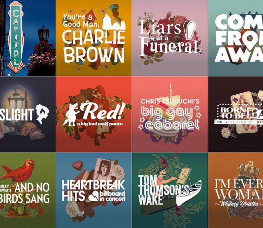 The Capitol Theatre in Port Hope has revealed 11 shows in its 2026 season, including 10 Canadian shows, three musicals, and five world premieres. (Photo: kawarthaNOW collage of Capitol Theatre graphics)