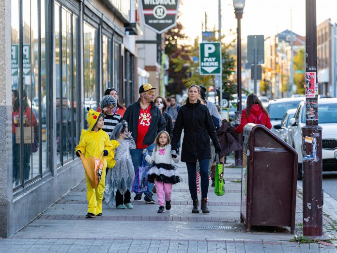 The Peterborough Downtown Business Improvement Area (DBIA) is bringing back the family-friendly "Halloween in the Booro" to downtown Peterborough on October 25, 2025 for its fourth straight year. New this year, several businesses in East City will also be participating. (Photo courtesy of Peterborough DBIA)