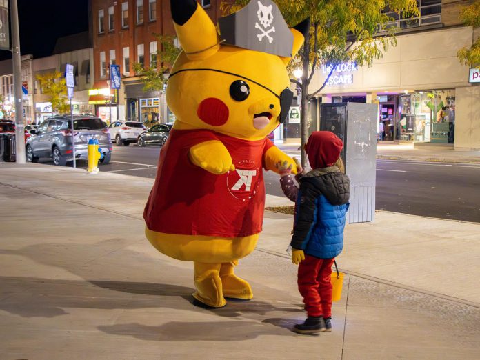 During "Halloween in the Booro" in downtown Peterborough on October 25, 2025, whimsical costumed characters will be stationed along George Street and surrounding blocks to greet trick-or-treaters. (Photo courtesy of Peterborough DBIA)