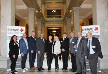Members of the Eastern Ontario Wardens' Caucus (EOWC) at Queen's Park in Toronto in May 2025. EOWC represents 13 counties and single-tier municipal governments across eastern Ontario and advocates for the needs of over 800,000 residents. (Photo: EOWC)