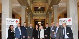 Members of the Eastern Ontario Wardens' Caucus (EOWC) at Queen's Park in Toronto in May 2025. EOWC represents 13 counties and single-tier municipal governments across eastern Ontario and advocates for the needs of over 800,000 residents. (Photo: EOWC)