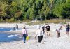 Some of the 124 volunteers who participated in the inaugural Great Lakes Coastal Cleanup in Cobourg on September 28, 2025. The volunteers collected 1,200 pieces of plastic and other debris along the Cobourg shoreline of Lake Ontario. (Photo: Town of Cobourg)