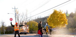 Safe routes to walk and roll to school are the goal when school zone speed limits are lowered. Only 50 per cent of people struck by a vehicle traveling at 50km/h will survive their injuries, whereas 90 per cent will survive being struck at 30 km/h. (Photo: Pete Rellinger)
