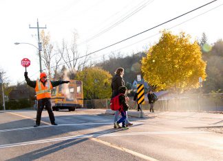 Safe routes to walk and roll to school are the goal when school zone speed limits are lowered. Only 50 per cent of people struck by a vehicle traveling at 50km/h will survive their injuries, whereas 90 per cent will survive being struck at 30 km/h. (Photo: Pete Rellinger)