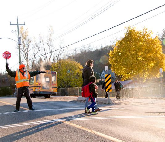 Safe routes to walk and roll to school are the goal when school zone speed limits are lowered. Only 50 per cent of people struck by a vehicle traveling at 50km/h will survive their injuries, whereas 90 per cent will survive being struck at 30 km/h. (Photo: Pete Rellinger)