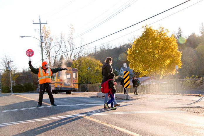 Safe routes to walk and roll to school are the goal when school zone speed limits are lowered. Only 50 per cent of people struck by a vehicle traveling at 50km/h will survive their injuries, whereas 90 per cent will survive being struck at 30 km/h. (Photo: Pete Rellinger) Safe routes to walk and roll to school are the goal when school zone speed limits are lowered. Only 50 per cent of people struck by a vehicle traveling at 50km/h will survive their injuries, whereas 90 per cent will survive being struck at 30 km/h. (Photo: Pete Rellinger)