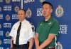 Trent University's associate vice president of students Lawrence Lam speaks as Peterborough police staff sergeant Mark Reesor looks on during a media conference on October 3, 2025 about police preparations for Trent University's 54th annual Head of the Trent weekend. (kawarthaNOW screenshot of Peterborough Police Service video)