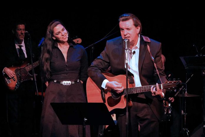 Karen Coughlin and Aaron Solomon perform as June Carter Cash and Johnny Cash in a production of "Johnny & June" at Hudson Village Theatre in Quebec in 2023. The jukebox musical comes to Globus Theatre in Bobcaygeon for five performances from October 23 to 25, 2025. (Photo: Hudson Village Theatre) Karen Coughlin and Aaron Solomon perform as June Carter Cash and Johnny Cash in a production of "Johnny & June" at Hudson Village Theatre in Quebec in 2023. The jukebox musical comes to Globus Theatre in Bobcaygeon for five performances from October 23 to 25, 2025. (Photo: Hudson Village Theatre)