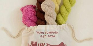 Needles in the Hay in downtown Peterborough is hosting an exclusive trunk show event on October 25, 2025 in partnership with Guelph-based Waxwing Yarn Company. With two timeslots at 1 p.m. and 3 p.m., the ticketed drop-in event will provide access to entirely Canadian-made yarns, as well as many colourwork and solid-colour project samples. Waxwing founder Christine LaFramboise will lead a talk on her reason for launching her business and the challenges posed by manufacturing small-scale in Canada. (Photo courtesy of Waxwing Yarn Company)