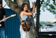 Vocalist and musician Caitlin O'Connor (Blue Hazel, The Detention Club, The Union), seen here at Peterborough Musicfest's Future Sounds Stage in July 2025, performs a solo show at the Rolling Grape Vineyard in Bailieboro on Sunday afternoon. (Photo: Peterborough Musicfest)