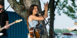 Vocalist and musician Caitlin O'Connor (Blue Hazel, The Detention Club, The Union), seen here at Peterborough Musicfest's Future Sounds Stage in July 2025, performs a solo show at the Rolling Grape Vineyard in Bailieboro on Sunday afternoon. (Photo: Peterborough Musicfest)