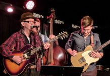 Veteran Peterborough singer-songwriter and guitarist Pat Temple performs his signature blend of western swing, jump blues, rockabilly, and roadhouse soul with The Hilo Players (Kyler Tapscott, Rob Foreman, and Brian Ferguson) at the Peterborough Musicians Benevolent Association's Deluxe Live show at The Social in downtown Peterborough on Saturday afternoon, also featuring Dave MacQuarrie and Corey Biswanger of The Wild Cards. (Photo: Pat Temple and the Hilo Players / Facebook)