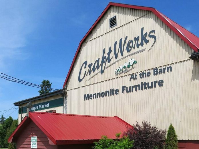 Craftworks at the Barn in Selwyn Township offers handmade and crafted Mennonite furniture and the largest unique collection of giftware and home décor in The Kawarthas, with an Antiques Market located downstairs. (Photo: The Kawarthas Tourism)