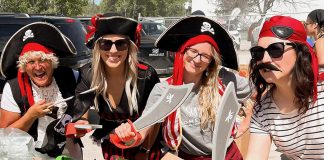 Volunteers with "Porch Pirates for Good" will be driving around Peterborough on October 25, 2025 to collect donated items for Kawartha Food Share that residents leave on their front porches. In the last five years, the Porch Pirates for Good food drives have brought in over 185,000 pounds of food and over $20,000 in monetary donations. (Photo: Kawartha Food Share)