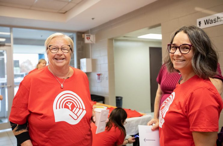 Ann Farquharson (left) with Danielle Turpin, both volunteers with the United Way of Peterborough and District's 2025-26 campaign cabinet, during the United Way's campaign launch event on September 25, 2025. (Photo: Jordan Lyall Photography)