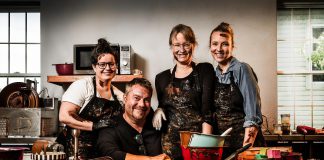 Centre & Main Chocolate Co. in Warkworth crafts stunning artisan chocolate using unexpected locally sourced products At Centre & Main Chocolate Co. in Warkworth, award-winning chocolatier Angela Roest (second from right) and her team (Lisa Giraldi, Martin Albert, and Brenna Card) craft artisan chocolate bars, bonbons, and other treats using unique locally sourced products like kimchi, popcorn, and bee pollen. (Photo: Gary Mulcahey)