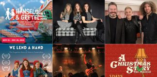 encoreNOW – November 17, 2025 encoreNOW for November 17, 2025 features (from left to right, top and bottom) "Hansel & Gretel - The Sweet & Sticky Panto" at Port Hope's Capitol Theatre, Boreal at Bancroft Village Playhouse, the Colin James Trio at Peterborough's Market Hall, "We Lend A Hand: The Forgotten Story of Ontario Farmerettes" at Lakefield College School's Bryan Jones Theatre, Hawksley Workman at Peterborough's Market Hall, and "A Christmas Story: The Musical" at Lindsay's Academy Theatre. (kawarthaNOW collage)
