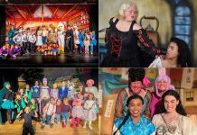 Sarah Quick brings British panto magic back to Bobcaygeon with ‘Jack and the Beanstalk’ Globus Theatre in Bobcaygeon is presenting the traditional British panto "Jack and the Beanstalk," a comic retelling of the classic fairytale by artistic director Sarah Quick, from December 3 to 17, 2025. Quick, who both watched and performed in pantos during her childhood in England, has written and produced Globus Theatre's panto every year for almost two decades, most recently including (left to right, top and bottom) 2021's "Mother Goose," 2022's "Cinderella," 2023's "Puss in Boots," and 2024's "Aladdin." (kawarthaNOW collage of photos courtesy of Globus Theatre)