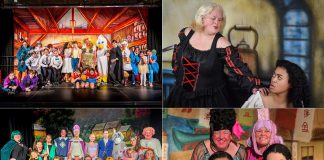 Sarah Quick brings British panto magic back to Bobcaygeon with ‘Jack and the Beanstalk’ Globus Theatre in Bobcaygeon is presenting the traditional British panto "Jack and the Beanstalk," a comic retelling of the classic fairytale by artistic director Sarah Quick, from December 3 to 17, 2025. Quick, who both watched and performed in pantos during her childhood in England, has written and produced Globus Theatre's panto every year for almost two decades, most recently including (left to right, top and bottom) 2021's "Mother Goose," 2022's "Cinderella," 2023's "Puss in Boots," and 2024's "Aladdin." (kawarthaNOW collage of photos courtesy of Globus Theatre)