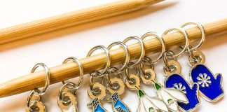 At Needles in the Hay on Water Street in downtown Peterborough, owner Deanna Guttman has curated a collection of "Great Gifts for Makers" for the holiday shopping season, including this winter-themed pack of stitch markers from Canadian brand Firefly Notes. Other items in the collection include yarns, threads, project wallets, and other gifts that would appeal to fibre artists of all stripes. (Photo courtesy of Needles in the Hay)