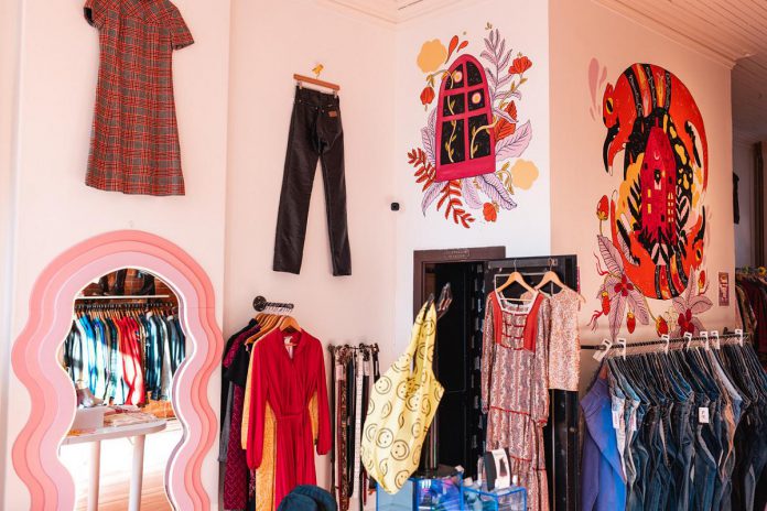 The Neighbourhood Vintage at 391 Water Street in downtown Peterborough offers a range of high-quality vintage clothing across eras and styles at affordable prices, as well as vintage sunglasses and BAGGU bags. You can also purchase gift cards in any value this holiday season to give the gift of a vintage shopping experience. (Photo: Bryan Reid)