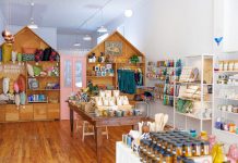 Give the gift of local this holiday season by shopping at Watson & Lou on Water Street in downtown Peterborough. Focusing on products handmade by artists and makers in the Peterborough area and from across Canada, the shop features a wide selection of candles, bath products, jewellery, stationery, artwork, and holiday-themed goods. During the First Friday art crawl on December 5, 2025, shoppers are also invited to browse and purchase work by Watson & Lou studio members and featured artists. (Photo courtesy of Watson & Lou)