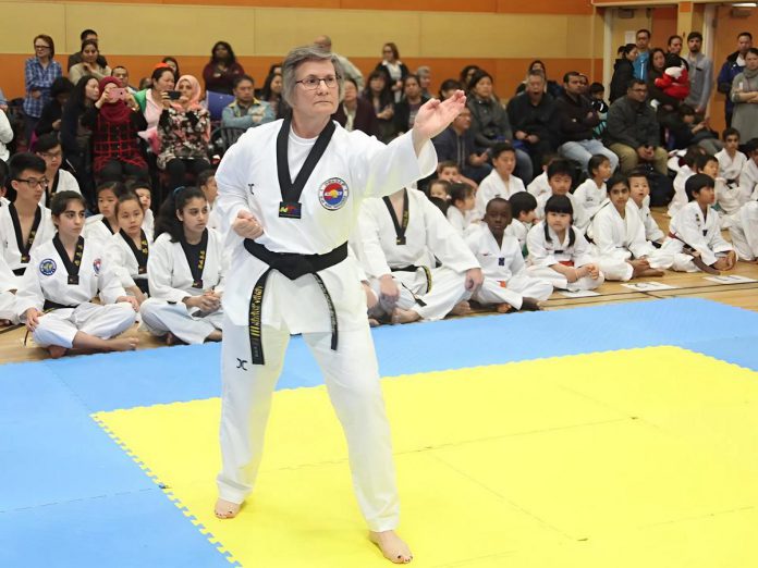 A co-founder of Blue Wave Taekwondo in Peterborough, Linda Touzin will be representing the Taekwondo Ontario team at the 2026 Taekwondo Canada National Championships in Halifax from February 5 to 7 in the female over 65 category of poomsae, which are choreographed non-contact defensive and offensive movements performed in a set pattern. At 67 years old, Touzin is an advocate for not only women and girls in taekwondo but for seniors, as poomsae can improve balance, strength, bone health, and flexibility. (Photo courtesy of Blue Wave Taekwondo)