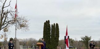 For the fourth straight year, a public Remembrance Day sunrise service will take place at Little Lake Cemetery in Peterborough. The service is open to anyone who would like to attend. (Photo courtesy of Opus Tribute Group)