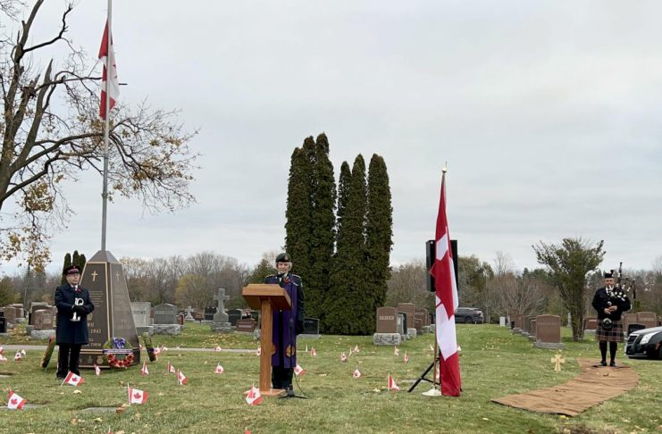 For the fourth straight year, a public Remembrance Day sunrise service will take place at Little Lake Cemetery in Peterborough. The service is open to anyone who would like to attend. (Photo courtesy of Opus Tribute Group)