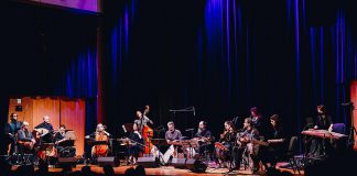 Toronto's Labyrinth Ensemble with Ross Daly and Kelly Thomas performs the melodic modal traditions of Asia and the Mediterranean, using a wide range of instruments from santur to gayageum to lyra, at The John at Sadleir House in downtown Peterborough on Friday night. (Photo: Labyrinth Ensemble)