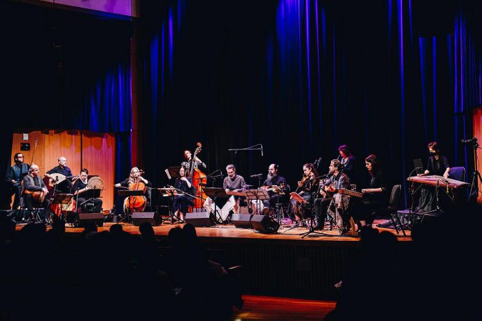 Toronto's Labyrinth Ensemble with Ross Daly and Kelly Thomas performs the melodic modal traditions of Asia and the Mediterranean, using a wide range of instruments from santur to gayageum to lyra, at The John at Sadleir House in downtown Peterborough on Friday night. (Photo: Labyrinth Ensemble)