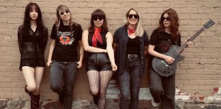 Peterborough's all-female supergroup The Bitchin' Betties (Maddy Hope on drums, Emily Burgess on bass and vocals, Jeanne Truax on piano and vocals, Melissa Payne on fiddle and vocals, and Lucy Ferrill on guitar) will perform folk, blues, country and pop covers and original tunes at The Pig's Ear Tavern in downtown Peterborough on Saturday night, with the show also a birthday party for Emily Burgess. (Photo: Shannon Walker)