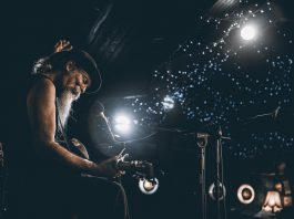 Veteran blues guitarist and storyteller Doc MacLean, a longtime friend of and collaborator with Juno and Grammy award winner Colin Linden, performs at The Black Horse in downtown Peterborough on Sunday afternoon. (Photo: Stefan Hurter)