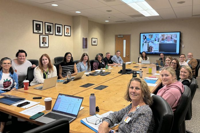 Members of the Northumberland Hills Hospital and Ontario Health Team Northumberland's Essential Care Partner (ECP) Working Group, an interdisciplinary team of people with experience in primary care, nursing, allied health, social work, home care, and clinical information, as well as ward clerks, those in leadership positions, volunteers, and people with lived experience. The group co-designed the ECP pilot program, which officially acknowledges the vital role of caregivers in a patient's healthcare journey, and will monitor the program with guidance from the Ontario Caregiver Organization. (Photo: Northumberland Hills Hospital) Members of the Northumberland Hills Hospital and Ontario Health Team Northumberland's Essential Care Partner (ECP) Working Group, an interdisciplinary team of people with experience in primary care, nursing, allied health, social work, home care, and clinical information, as well as ward clerks, those in leadership positions, volunteers, and people with lived experience. The group co-designed the ECP pilot program, which officially acknowledges the vital role of caregivers in a patient's healthcare journey, and will monitor the program with guidance from the Ontario Caregiver Organization. (Photo: Northumberland Hills Hospital)