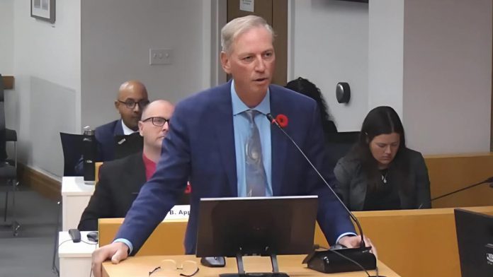 Richard Freymond, the City of Peterborough's commissioner of finance and corporate services, presented a high-level overview of the city's 2026 draft budget at a general committee meeting of city council on November 3, 2025. (kawarthaNOW screenshot of City of Peterborough video) Richard Freymond, the City of Peterborough's commissioner of finance and corporate services, presented a high-level overview of the city's 2026 draft budget at a general committee meeting of city council on November 3, 2025. (kawarthaNOW screenshot of City of Peterborough video)