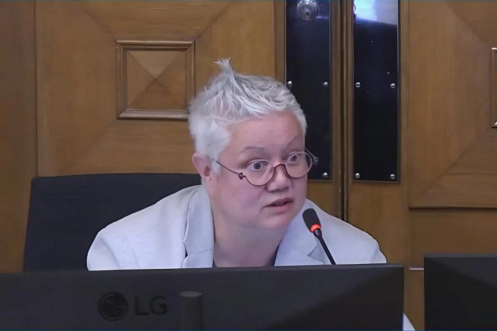 At the Peterborough city council meeting on November 4, 2025, councillor Joy Lachica raised concerns about the use of a procedural tactic to prevent debate after it was used in two straight meetings on the same item. (kawarthaNOW screenshot of City of Peterborough video) At the Peterborough city council meeting on November 4, 2025, councillor Joy Lachica raised concerns about the use of a procedural tactic to prevent debate after it was used in two straight meetings on the same item. (kawarthaNOW screenshot of City of Peterborough video)