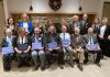Peterborough Rotary Clubs recognize seven residents as Paul Harris Fellows for their community service The Rotary Club of Peterborough and the Rotary Club of Peterborough-Kawartha jointly announced their 2025 Paul Harris Fellows during a dinner and celebration at the Peterborough Golf and Country Club on November 20, 2025. The Paul Harris Fellows in the front row, left to right, are Linda Calverley, Ashley Bonner, Lorne M. Hamilton, Marcus Ferguson, Steve Paul, and Len Lifchus, with Brendan Moher on behalf of Nine Ships 1825 Inc. receiving a certificate of appreciation (missing is Eric Steinmiller). Also pictured in the back row from left to right are Kelli Grady, Betty Halman-Plumley, Margaret Hamilton, Catherine Hanrahan, Wendy Swain, Elwood Jones, Don Watkins, Maureen Crowley, and Mary Smith. (Photo courtesy of Rotary Club of Peterborough)