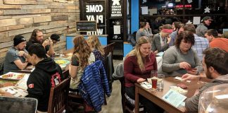 Boardwalk Board Game Lounge in downtown Peterborough first opened its doors on November 29, 2018. Opened and operated by brothers Dylan and Connor Reinhart, over the past seven years the small business has more than doubled its board game collection, greatly expanded its food and drink menu, and welcomed thousands of visitors to connect and experience the nostalgia of playing board games. (Photo courtesy of Boardwalk Board Game Lounge)