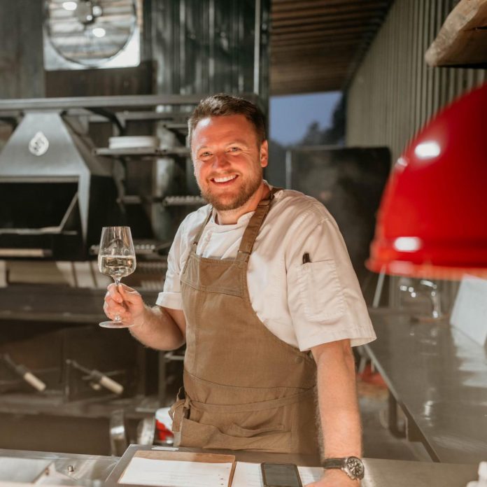 Founded by Chef Josh Keepfers, Cheeky Duck Vineyard is a biodynamic and zero-waste vineyard. Runner ducks are used for pest control in place of pesticides and all food waste goes back to the animals. Because the land plays such a major role in the farm-to-table restaurant's operations, dining alfresco has become an important experience offered on site. (Photo courtesy of Cheeky Duck Vineyard)