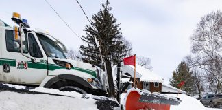 The City of Peterborough's public work crews deploy 18 plow trucks, 11 sidewalk plows, two graders, seven loaders and backhoes, and four light sanding units with winter abrasives and de-icers to clear and treat 1,028 kilometres of roads, 412 kilometres of sidewalks, 44 kilometres of trails, 29 municipal parking lots, and 650 bus stops. (Photo: City of Peterborough)