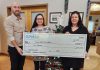 Two senior care initiatives receive $5,000 grants from Greater Peterborough Health Services Foundation Greater Peterborough Health Services Foundation (GPHSF) executive director Vince Bierworth presents National Native Alcohol and Drug Abuse Program (NNADAP) worker Bailley Taylor and home and community care manager Nicole Capalbo of Curve Lake First Nation with a cheque for $5,000 to help provide culturally relevant mental health and wellness supports to Elders that are not currently available in the Curve Lake community. (Photo courtesy of GPHSF)