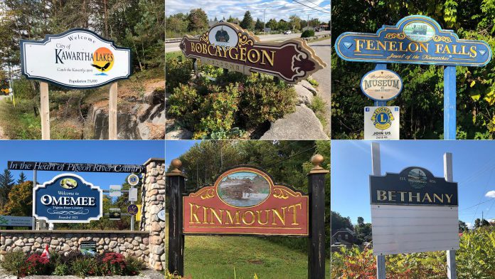 The City of Kawartha Lakes is developing a new municipal and tourism wayfinding strategy for a consistent and user-friendly signage system across Kawartha Lakes, including signs for key destinations such as parks, downtowns, cultural locations, and major attractions as well as municipal and community entrance signs. (Photos: City of Kawartha Lakes)