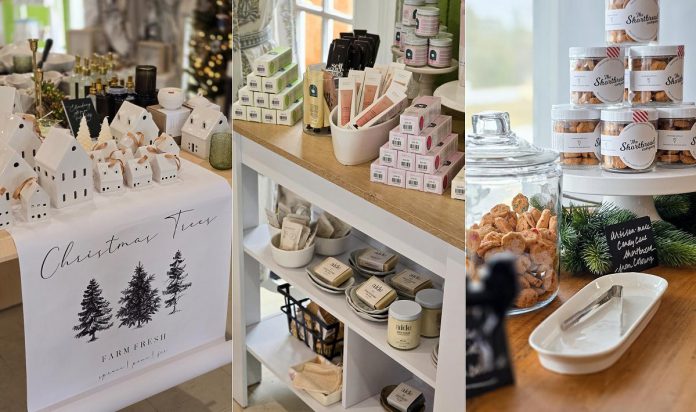 You can enjoy holiday shopping at Living Local's Christmas Marketplace at Horlings Garden Centre in Selwyn until December 22, 2025, with everything from holiday décor and seasonal candles and bath products to sweet treats and homewares. Alicia Doris's award-winning business also continues to offer both ready-made boxes and customizable boxes for corporate gifting, which can be designed with the help of this year's gift guide. (Photos courtesy of Living Local Marketplace)